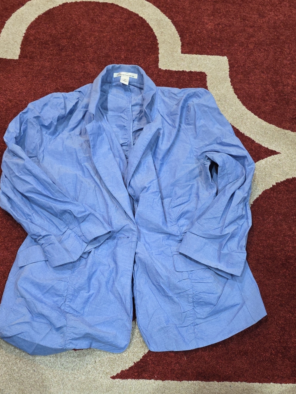 Kenneth Cole Sky Blue Open-Front Blazer